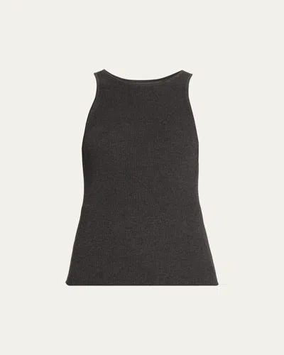 Twp Harbor Cotton-silk Tank Top In Black