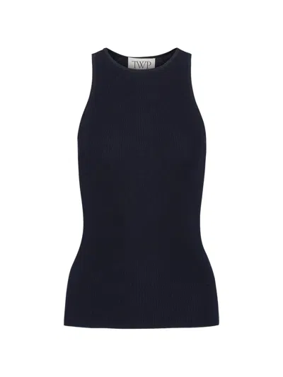 Twp Harbor Ribbed Tank Top In Blue