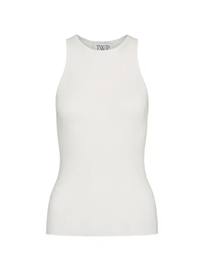 Twp Harbor Ribbed Tank Top In White