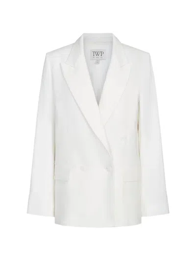 Twp Harper Double-breasted Blazer In Neutral