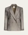Twp Harper Double-breasted Herringbone Blazer