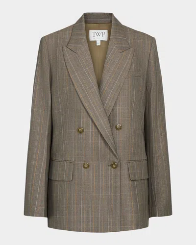 Twp Harper Plaid Double-breasted Blazer In Multi
