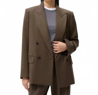 Twp Harper Stretch Wool Blazer In Taupe In Brown