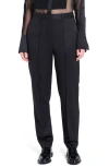 Twp Harrison Stretch Wool Tapered Straight Leg Pants In Black