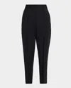 Twp Harrison Stretch Wool Tapered Straight Leg Pants In Black