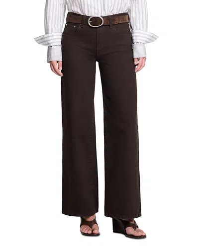 Twp Harvest Moon Wide Leg Jeans In Dark Chocolate In Orange