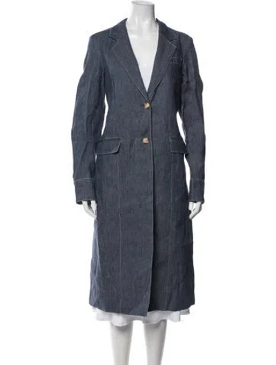 Pre-owned Twp Hemp Coat W/ Tags In Blue