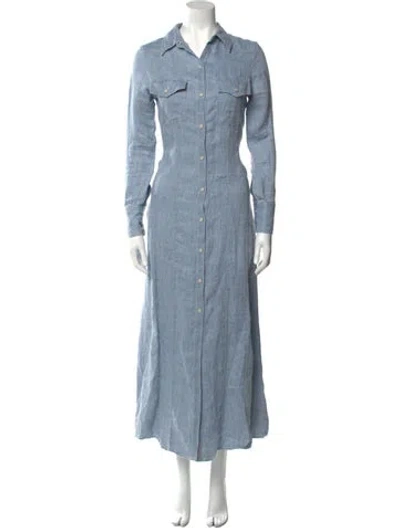 Pre-owned Twp Hemp Long Dress W/ Tags In Blue