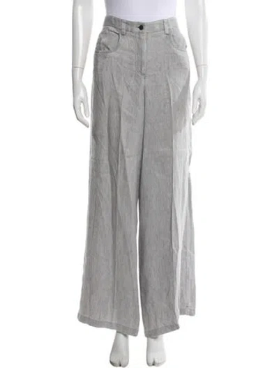 Pre-owned Twp Hemp Wide Leg Pants In Gray