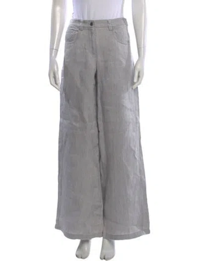 Pre-owned Twp Hemp Wide Leg Pants In Gray