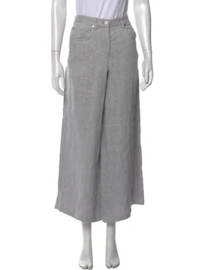 Pre-owned Twp Hemp Wide Leg Pants In Gray