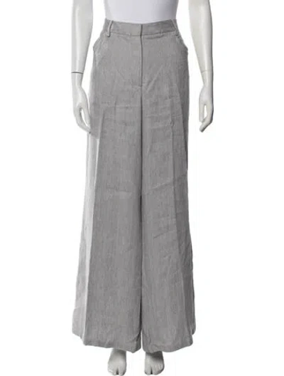 Pre-owned Twp Hemp Wide Leg Pants In Gray