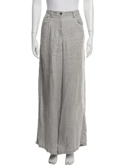 Pre-owned Twp Hemp Wide Leg Pants In Grey