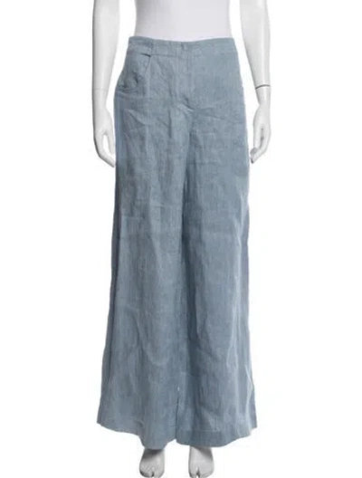 Pre-owned Twp Hemp Wide Leg Pants W/ Tags In Blue