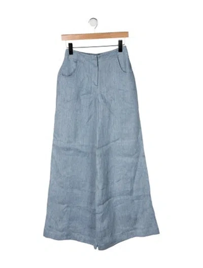Pre-owned Twp Hemp Wide Leg Pants W/ Tags In Blue