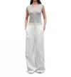 Twp High-rise Mini Pleat Trouser Pants In Ivory In White