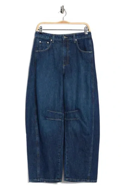 Twp High Waist Barrel Leg Jeans In Blue