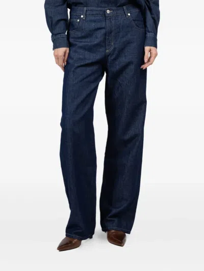 Twp High-waisted Wide-leg Jeans In Blue