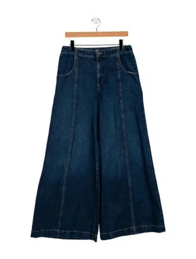 Pre-owned Twp High-rise Flared Jeans In Blue