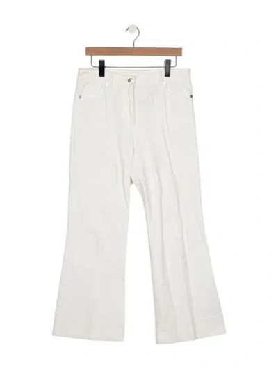 Pre-owned Twp High-rise Flared Jeans In Green