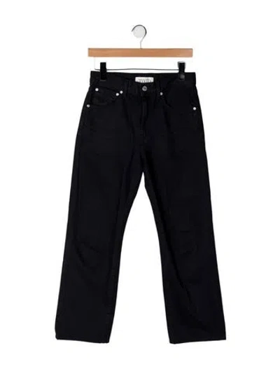 Pre-owned Twp High-rise Straight Leg Jeans In Black