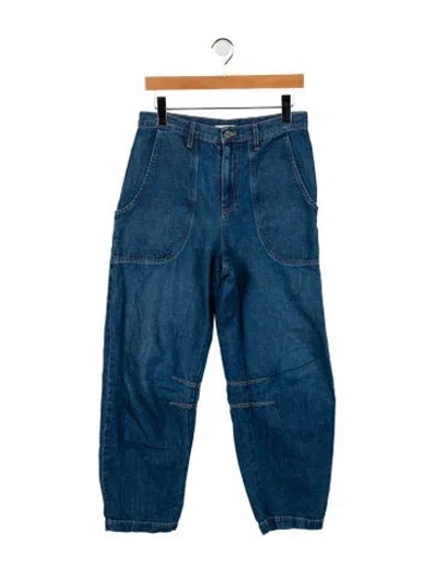 Pre-owned Twp High-rise Straight Leg Jeans In Blue