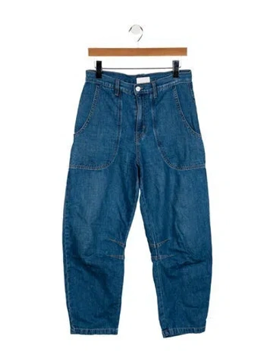 Pre-owned Twp High-rise Straight Leg Jeans In Blue