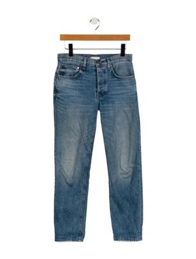 Pre-owned Twp High-rise Straight Leg Jeans In Blue