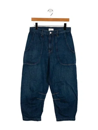 Pre-owned Twp High-rise Straight Leg Jeans In Blue