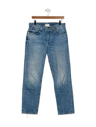 Pre-owned Twp High-rise Straight Leg Jeans In Blue