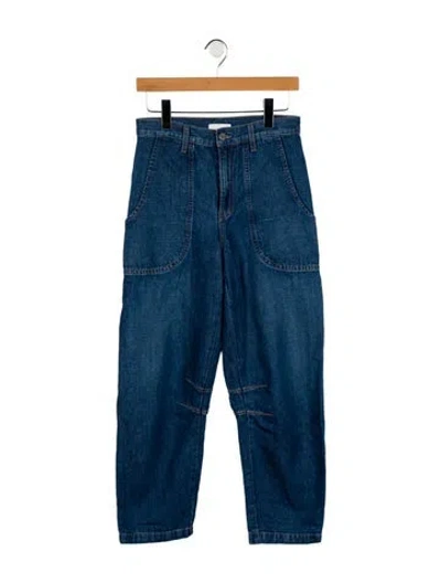 Pre-owned Twp High-rise Straight Leg Jeans In Blue