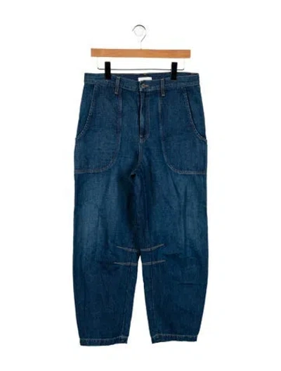 Pre-owned Twp High-rise Straight Leg Jeans In Blue