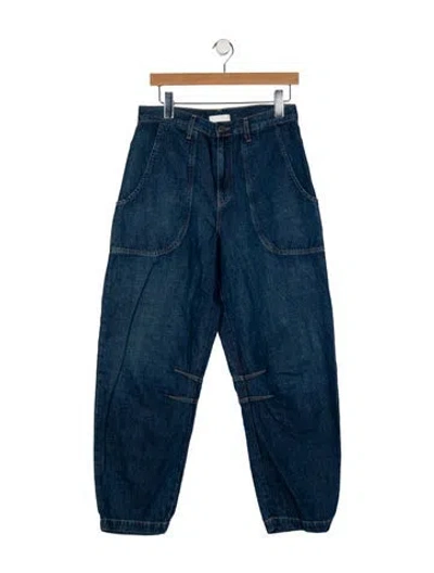 Pre-owned Twp High-rise Straight Leg Jeans In Blue