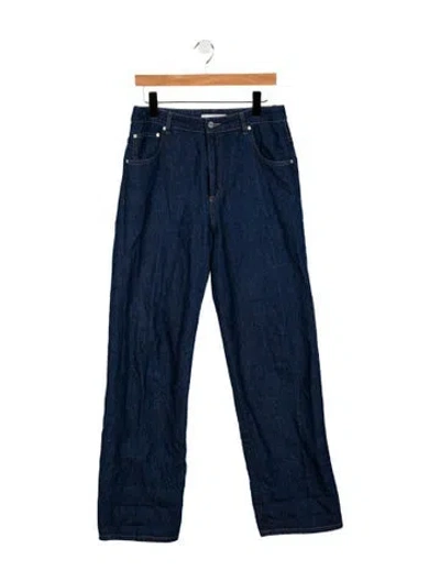 Pre-owned Twp High-rise Straight Leg Jeans In Blue