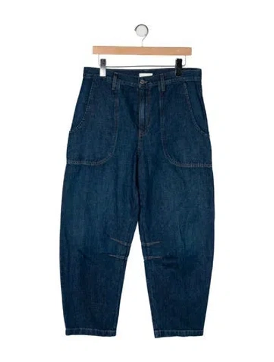 Pre-owned Twp High-rise Straight Leg Jeans In Blue