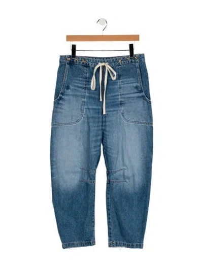 Pre-owned Twp High-rise Straight Leg Jeans In Blue