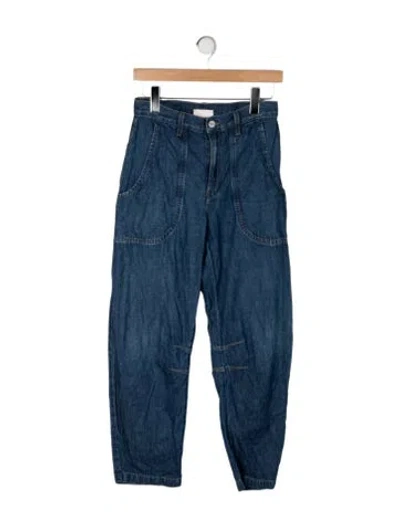 Pre-owned Twp High-rise Straight Leg Jeans In Blue