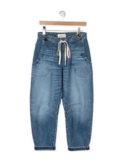 Pre-owned Twp High-rise Straight Leg Jeans In Blue