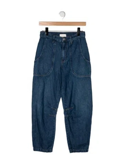 Pre-owned Twp High-rise Straight Leg Jeans In Blue