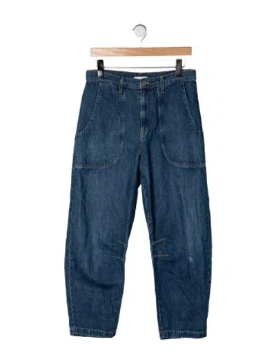 Pre-owned Twp High-rise Straight Leg Jeans In Blue