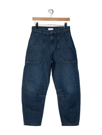 Pre-owned Twp High-rise Straight Leg Jeans In Blue