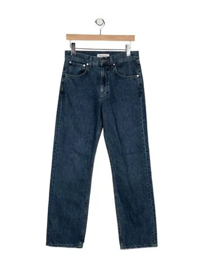 Pre-owned Twp High-rise Straight Leg Jeans In Blue