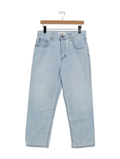 Pre-owned Twp High-rise Straight Leg Jeans In Blue
