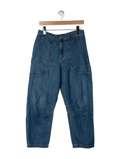 Pre-owned Twp High-rise Straight Leg Jeans In Blue