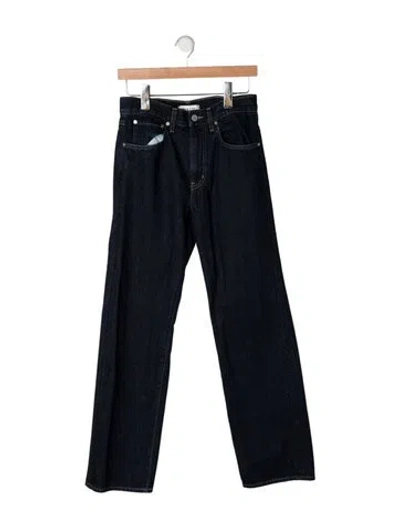 Pre-owned Twp High-rise Straight Leg Jeans In Blue