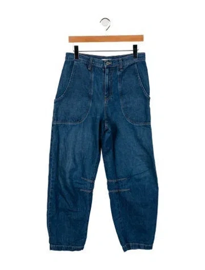 Pre-owned Twp High-rise Straight Leg Jeans In Blue