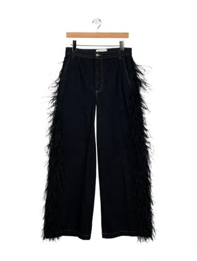 Pre-owned Twp High-rise Straight Leg Jeans In Blue