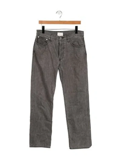 Pre-owned Twp High-rise Straight Leg Jeans In Gray