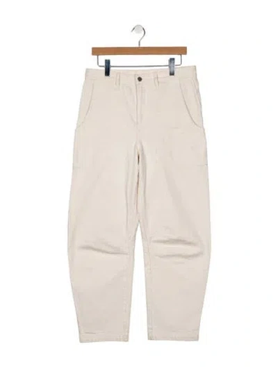 Pre-owned Twp High-rise Straight Leg Jeans In Neutral
