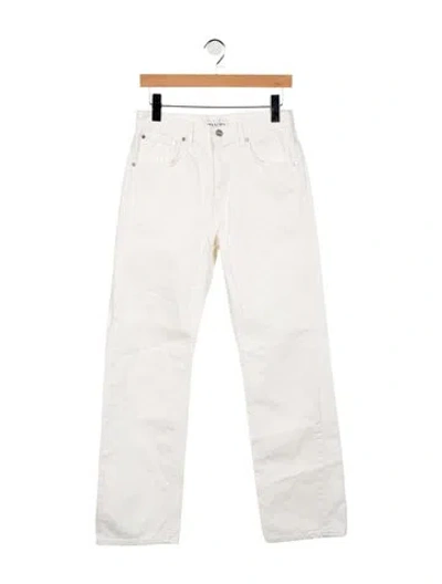 Pre-owned Twp High-rise Straight Leg Jeans In White